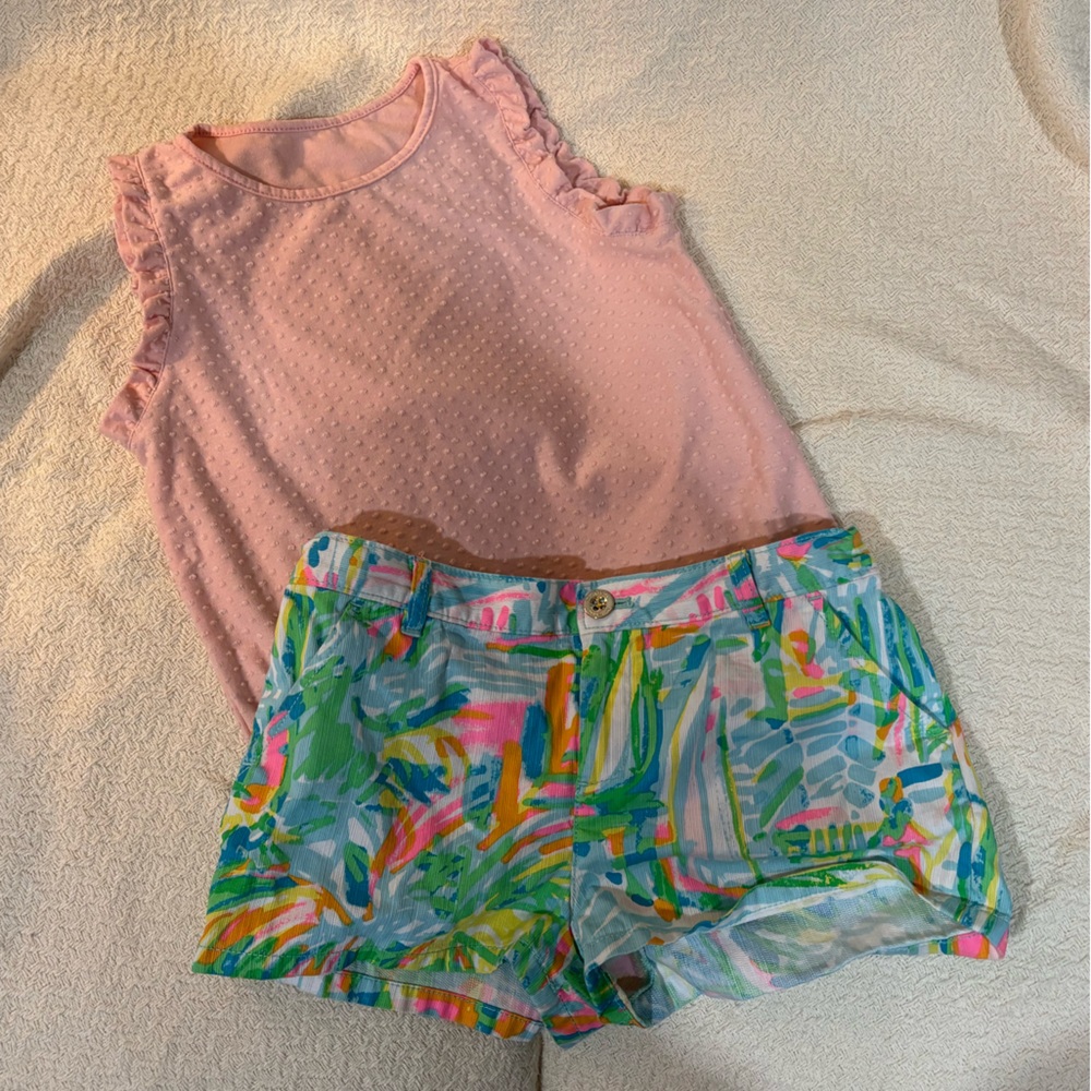 Lilly Pulitzer Multicolor Textured Shorts and Top